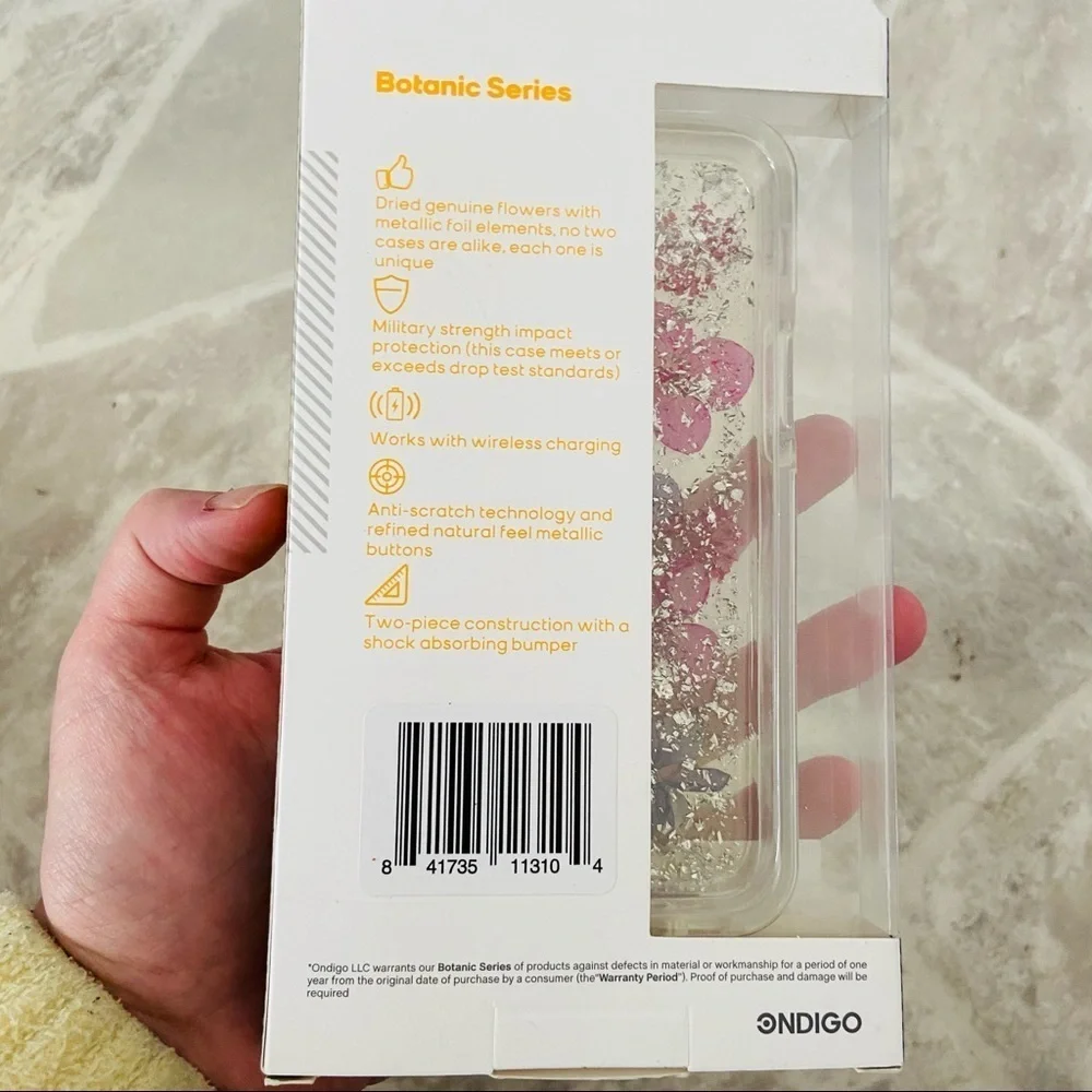 Samsung galaxy J3 achieve pressed flower sparkle botanic series phone case